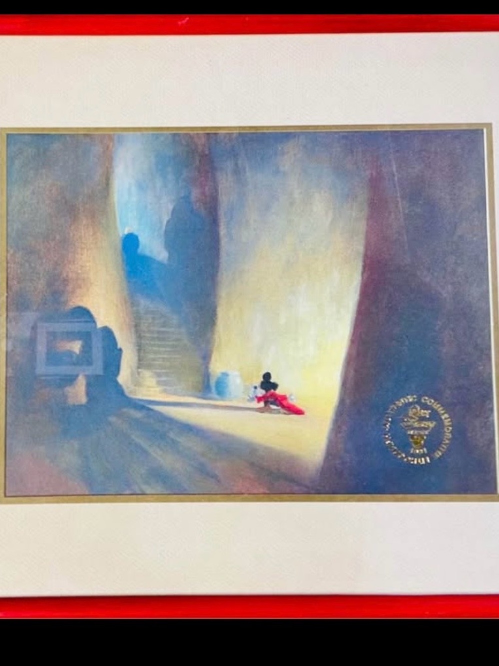 Disney Fantasia Sorcerer Mickey Exclusive Commemorative Lithograph Framed Art